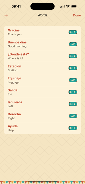 Manage words